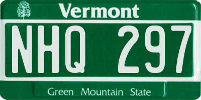 VT license plate NHQ297