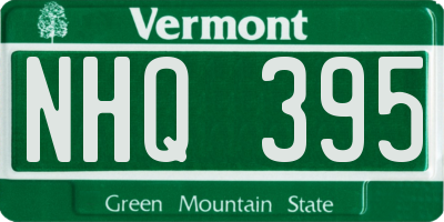 VT license plate NHQ395