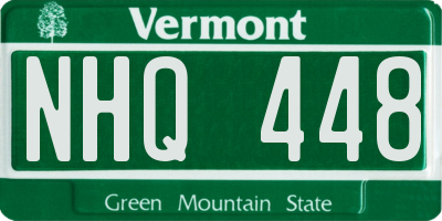 VT license plate NHQ448