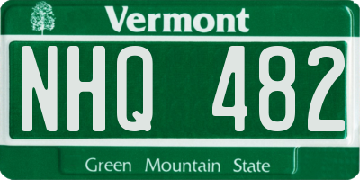VT license plate NHQ482