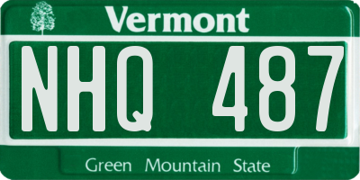 VT license plate NHQ487