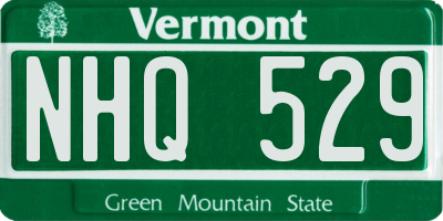 VT license plate NHQ529