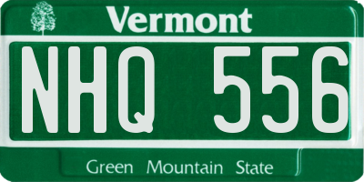 VT license plate NHQ556