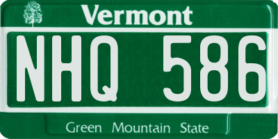VT license plate NHQ586