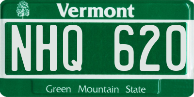 VT license plate NHQ620