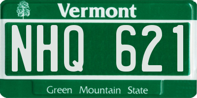 VT license plate NHQ621