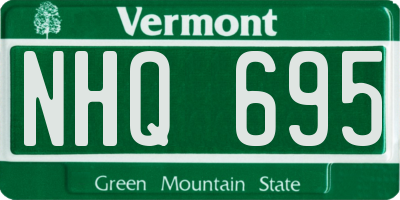 VT license plate NHQ695