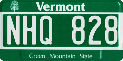 VT license plate NHQ828