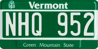 VT license plate NHQ952