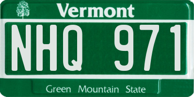 VT license plate NHQ971
