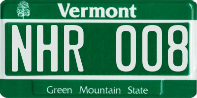 VT license plate NHR008