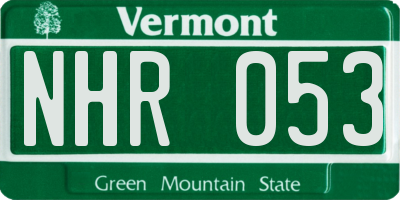 VT license plate NHR053