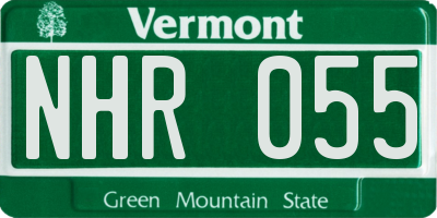 VT license plate NHR055