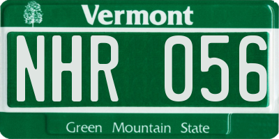 VT license plate NHR056