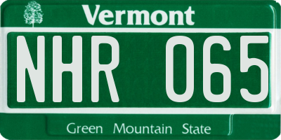 VT license plate NHR065