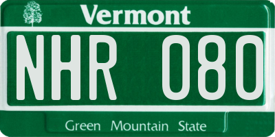 VT license plate NHR080