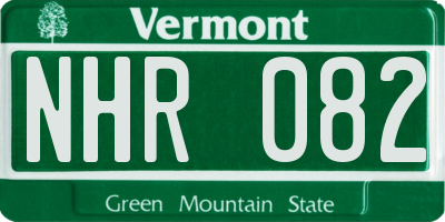 VT license plate NHR082