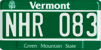 VT license plate NHR083