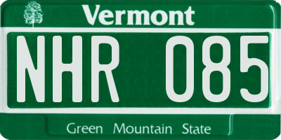 VT license plate NHR085