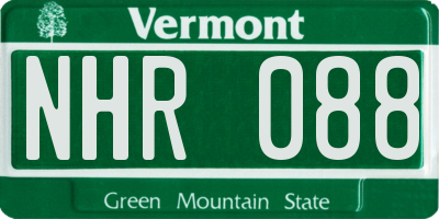 VT license plate NHR088