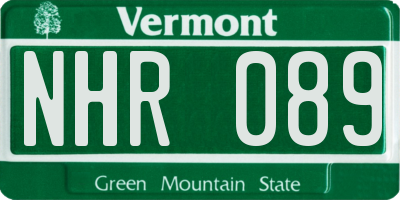 VT license plate NHR089