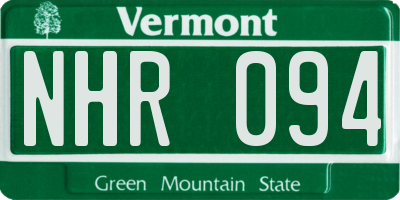 VT license plate NHR094