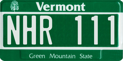 VT license plate NHR111