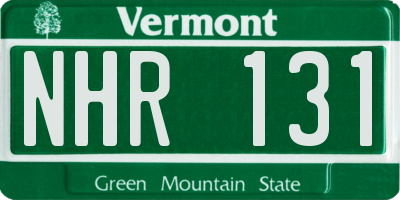 VT license plate NHR131