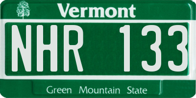 VT license plate NHR133