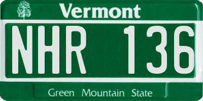 VT license plate NHR136