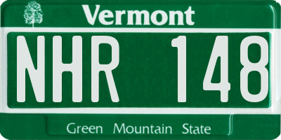 VT license plate NHR148