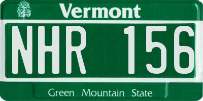 VT license plate NHR156