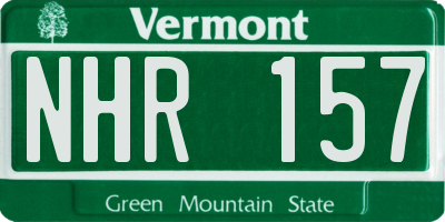 VT license plate NHR157