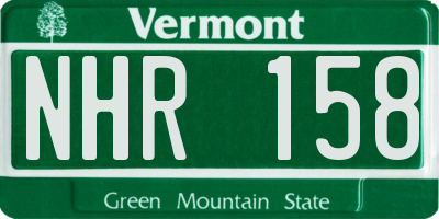VT license plate NHR158
