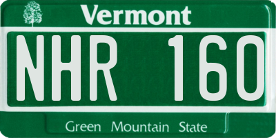 VT license plate NHR160