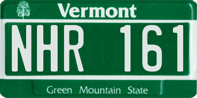 VT license plate NHR161