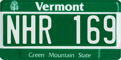 VT license plate NHR169