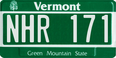 VT license plate NHR171