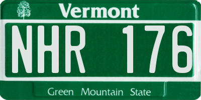 VT license plate NHR176