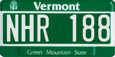 VT license plate NHR188