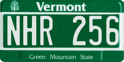 VT license plate NHR256