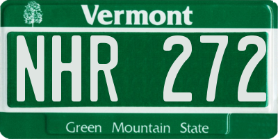VT license plate NHR272