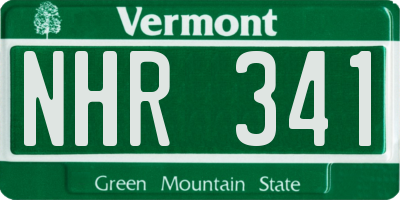 VT license plate NHR341