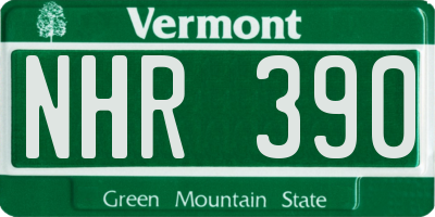 VT license plate NHR390