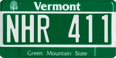 VT license plate NHR411