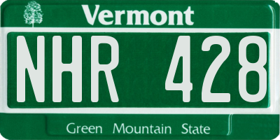 VT license plate NHR428