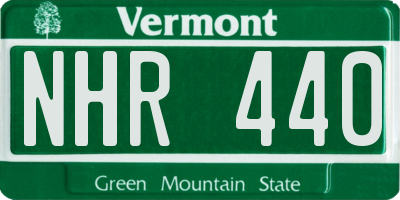 VT license plate NHR440