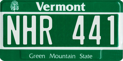 VT license plate NHR441