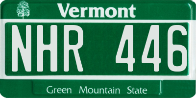 VT license plate NHR446