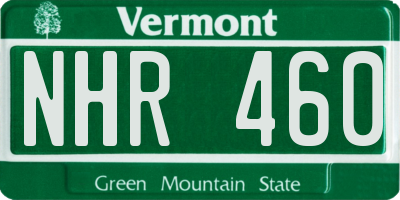 VT license plate NHR460